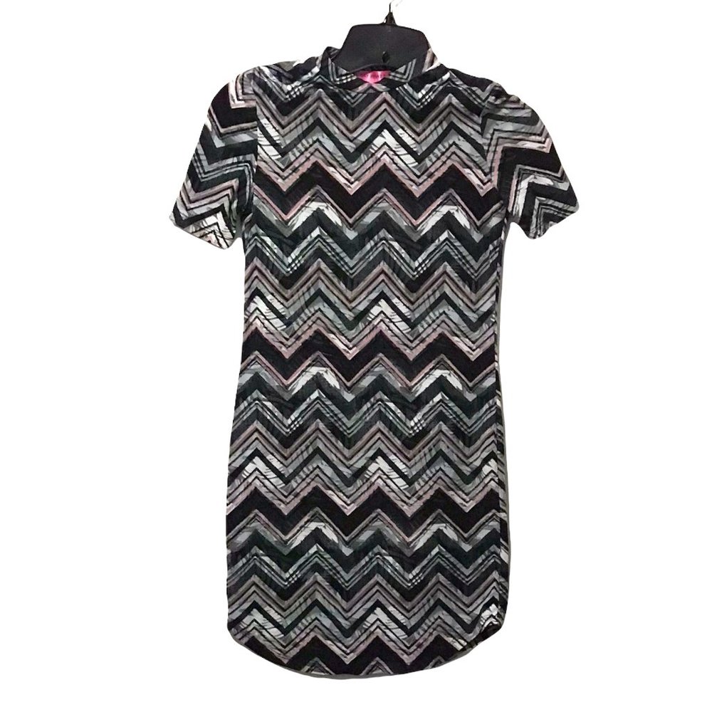 Say What? Youth Zig Zag Tunic Dress 7/8